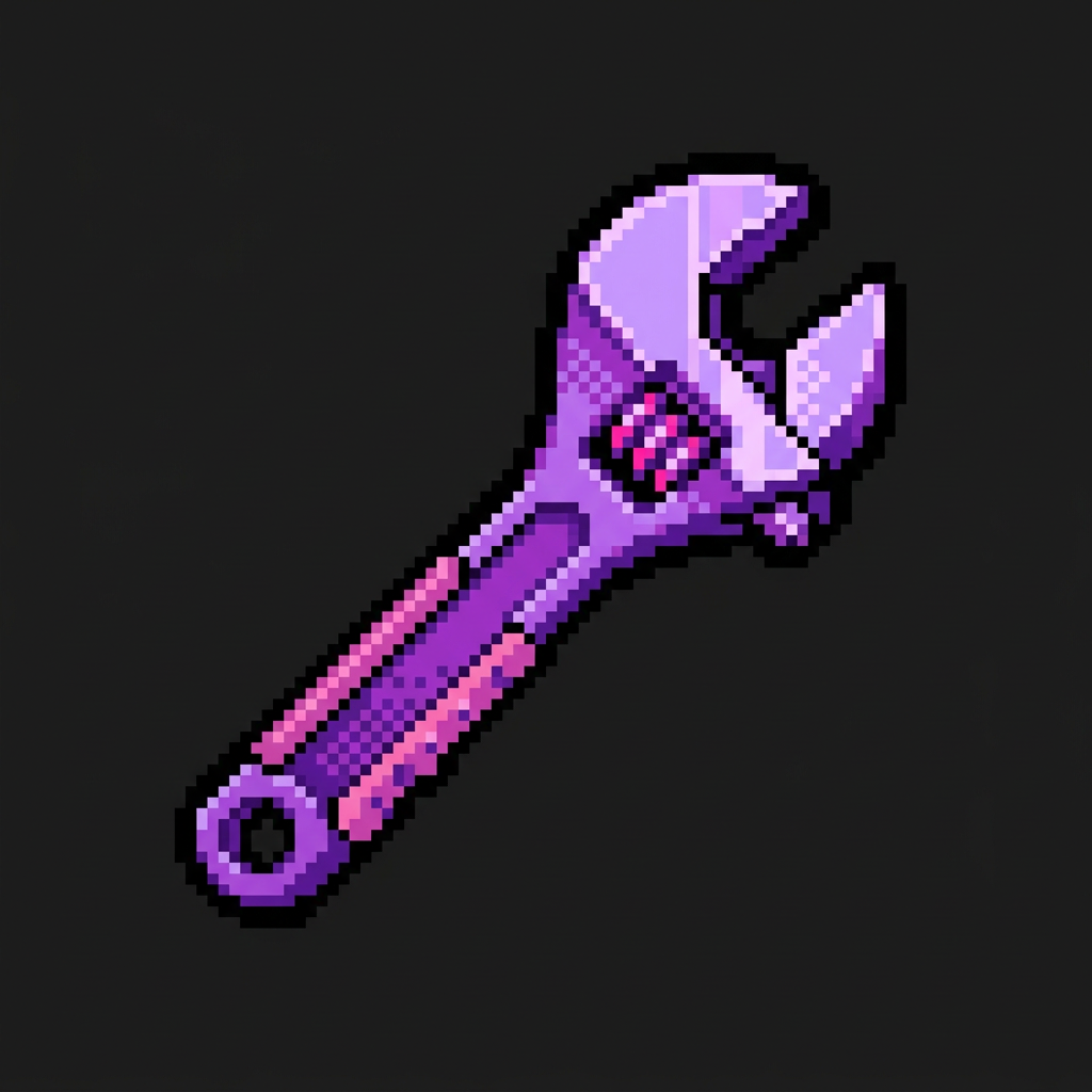 Pixel-art wrench (generated illustration)